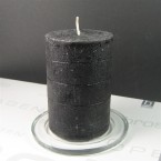 Broste Candles - 10cm x 7cm Dark Brown Solid Colour Rustic Pillar Candles